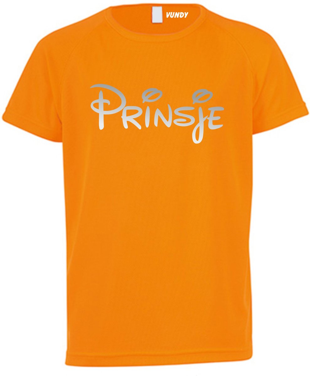 T-shirt kinderen Prinsje | koningsdag kinderen | oranje t-shirt | Oranje | maat 104